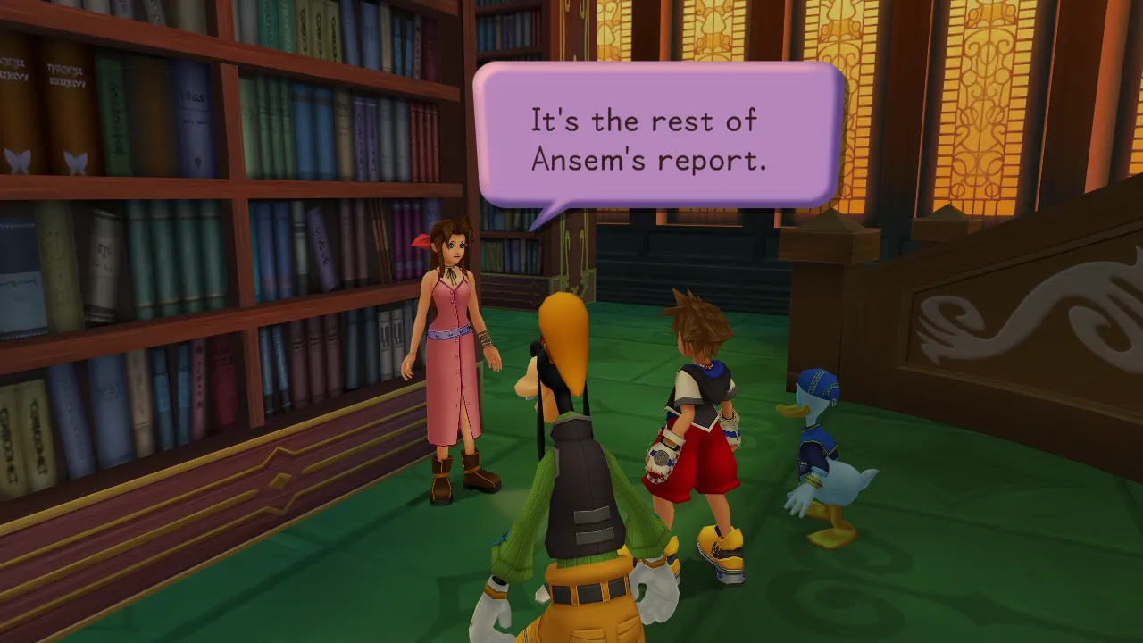 Hollow Bastion Speak with Aerith Ansem's Report 4